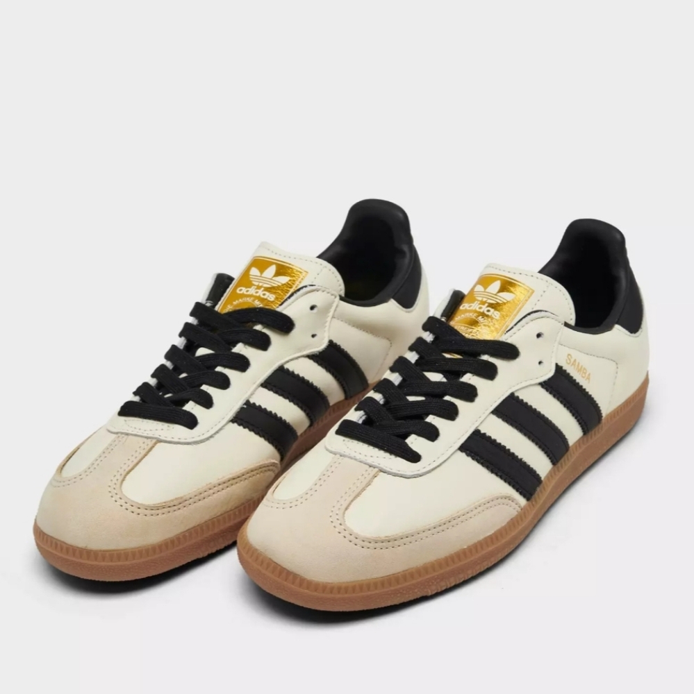 ⭐️40% Off⭐️ Adidas Samba OG Womens Cream and Black Sneakers - Picture 3 of 11